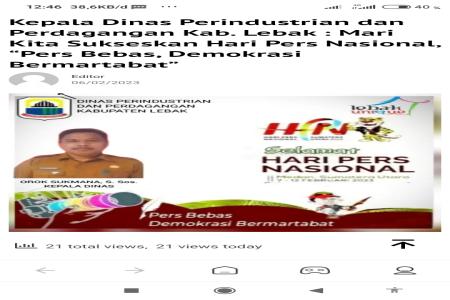 UCAPAN SELAMAT HARI PERS NASIONAL