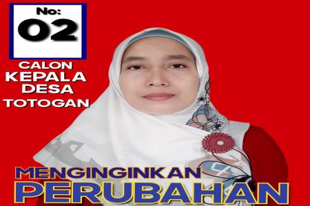 Yuliyah Calon kades Totogan Maju Untuk