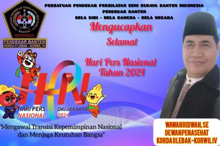 Ucapan selamat Hari Pers Nasional Tahun 2024