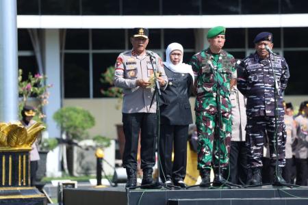 Polda Jawa Timur Gelar Apel dan Doa Be